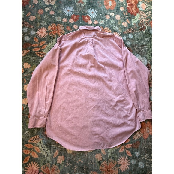 Ralph Lauren Yarmouth Mens 17 34/35 Red White Striped Cotton Button Down Shirt - Picture 15 of 15